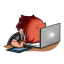😵-Artist Boy, Telegram Sticker