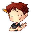 👌-Artist Boy, Telegram Sticker