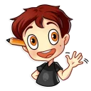 👋-Artist Boy, Telegram Sticker