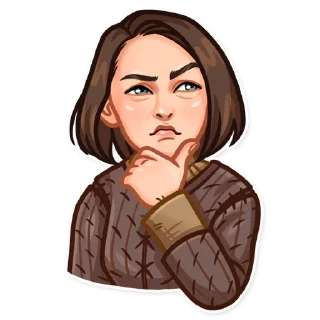 🤔-Arya Stark, Telegram Sticker