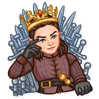 👸-Arya Stark, Telegram Sticker