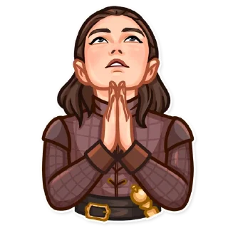 🙏-Arya Stark, Telegram Sticker