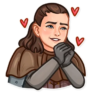 🥰-Arya Stark, Telegram Sticker