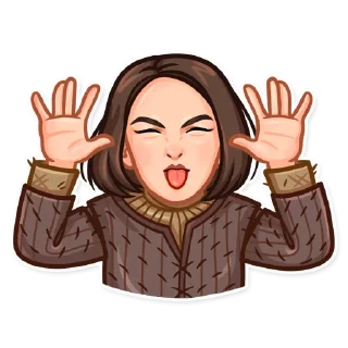 😝-Arya Stark, Telegram Sticker