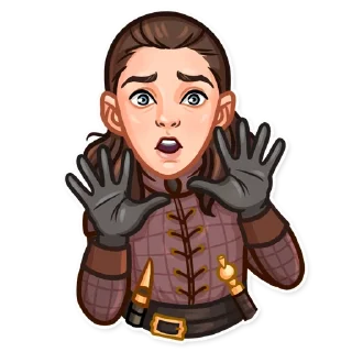 😨-Arya Stark, Telegram Sticker