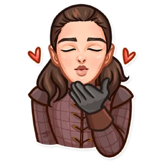 😘-Arya Stark, Telegram Sticker