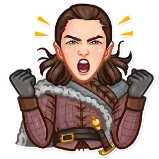 😃-Arya Stark, Telegram Sticker