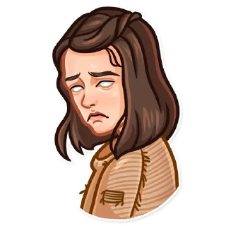 😔-Arya Stark, Telegram Sticker