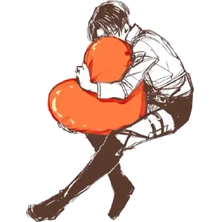 💗- Eren  Levi  @WildMoneyPro, Telegram Sticker