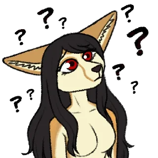 ❓-Avery Fennec, Telegram Sticker