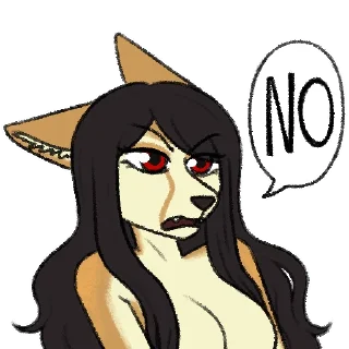 🙅‍♀-Avery Fennec, Telegram Sticker