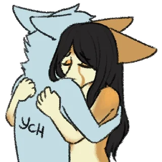 😔-Avery Fennec, Telegram Sticker