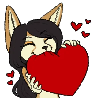 ❤️-Avery Fennec, Telegram Sticker