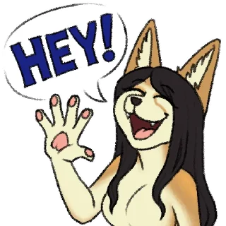 👋-Avery Fennec, Telegram Sticker