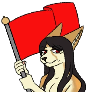 🚩-Avery Fennec, Telegram Sticker