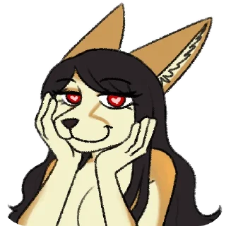 😍-Avery Fennec, Telegram Sticker