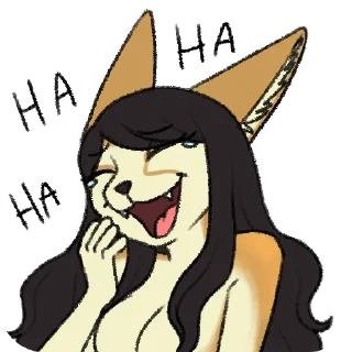 🤣-Avery Fennec, Telegram Sticker