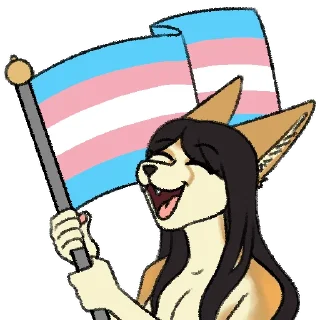 🏳‍🌈-Avery Fennec, Telegram Sticker