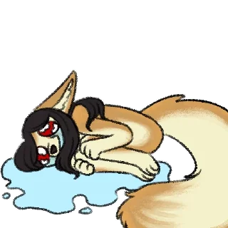 😭-Avery Fennec, Telegram Sticker