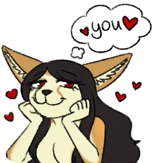 ❤-Avery Fennec, Telegram Sticker