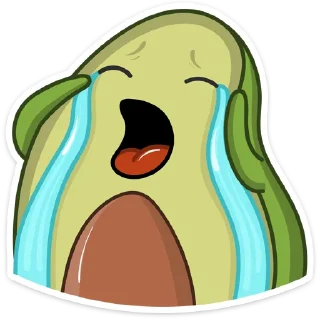 😭-Авокадик, Telegram Sticker