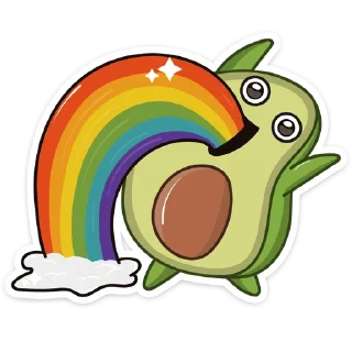 🌈-Авокадик, Telegram Sticker