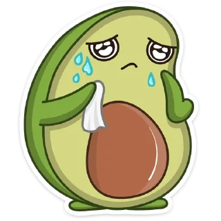 😢-Авокадик, Telegram Sticker