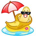 🏖-Banana, Telegram Sticker