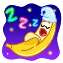 😴-Banana, Telegram Sticker