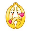 👩‍❤️‍💋‍👨-Banana, Telegram Sticker