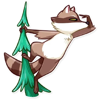 👀-Bandit Raccoon, Telegram Sticker