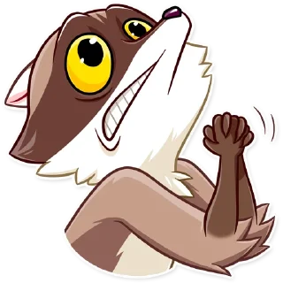 😬-Bandit Raccoon, Telegram Sticker