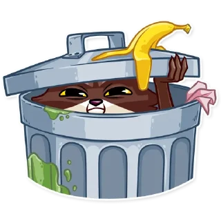😑-Bandit Raccoon, Telegram Sticker