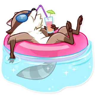😎-Bandit Raccoon, Telegram Sticker