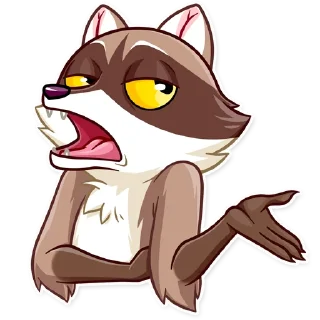 🙄-Bandit Raccoon, Telegram Sticker