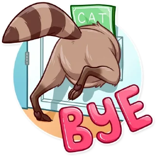 👋-Bandit Raccoon, Telegram Sticker
