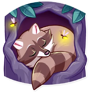 😴-Bandit Raccoon, Telegram Sticker
