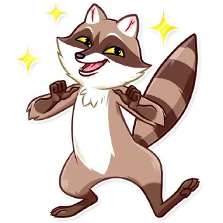 😃-Bandit Raccoon, Telegram Sticker