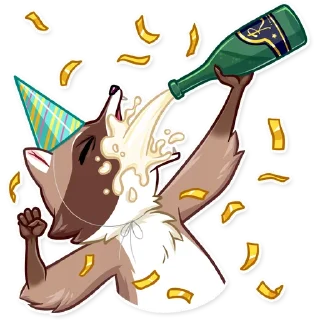 🥳-Bandit Raccoon, Telegram Sticker