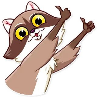 👍-Bandit Raccoon, Telegram Sticker