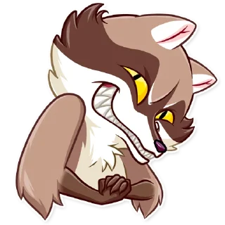 😈-Bandit Raccoon, Telegram Sticker