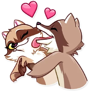 😚-Bandit Raccoon, Telegram Sticker