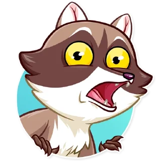 😨-Bandit Raccoon, Telegram Sticker
