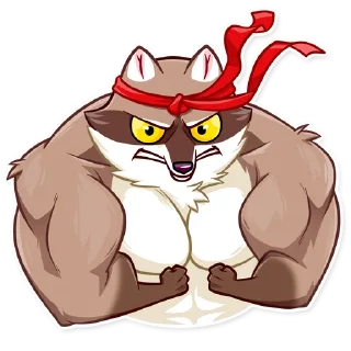 😤-Bandit Raccoon, Telegram Sticker