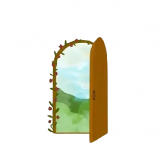 🚪-بَـريق الزهَـر 🪞, Telegram Sticker