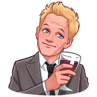 🍷-Barney Stinson, Telegram Sticker