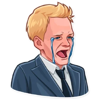 😭-Barney Stinson, Telegram Sticker
