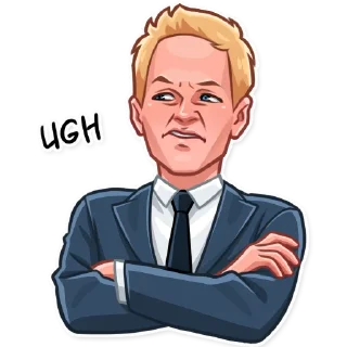 😖-Barney Stinson, Telegram Sticker