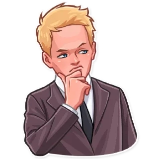 🤔-Barney Stinson, Telegram Sticker