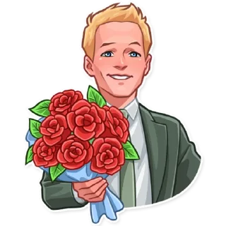 💐-Barney Stinson, Telegram Sticker
